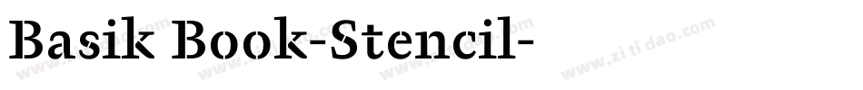 Basik Book-Stencil字体转换
